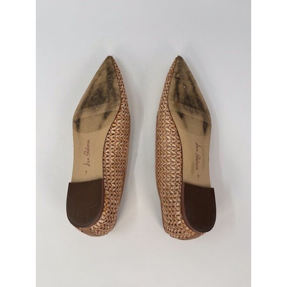 Sam Edelman Wanda Womens Sandals Beige Pointed Toe Flat Woven Slip On US 7 M - Picture 8 of 9